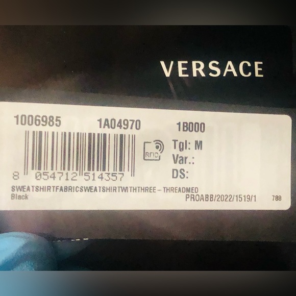 Versace embroidered Medusa Logo Cotton Jersey Sweatshirt 💎 - Picture 9 of 11